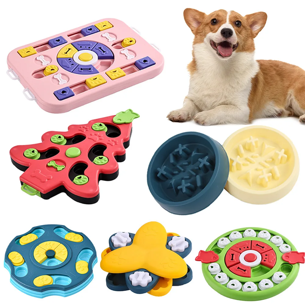 Dog Puzzle Feeder Toy - Диспенсер для еды Puppy IQ, медленно