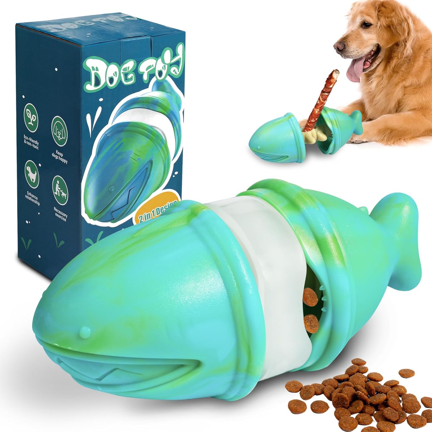 Rubber Treat Dispensing Dog Toy - Игрушка для жевания и держатель палочек