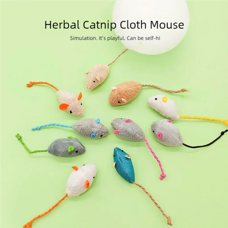 Catnip Interactive Plush Mouse - Игрушка для кошек: плюшевая мышка с