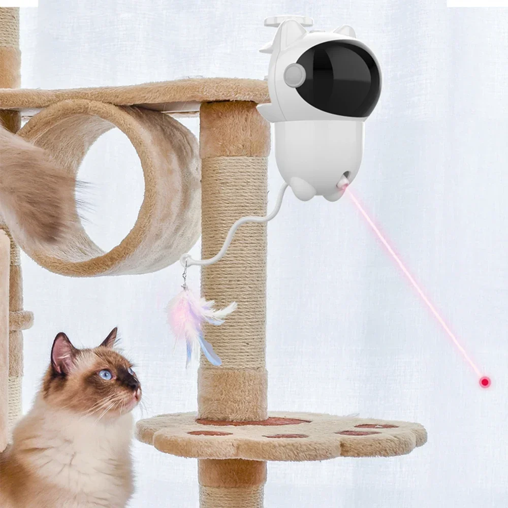Laser Pointer Cat Toy Automatic - Интерактивная лазерная игрушка для кошек 360°,