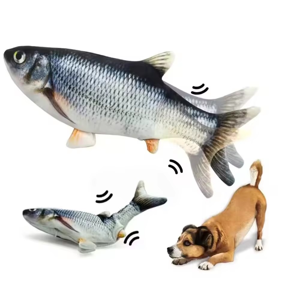 Интерактивная электрическая иг – обзор и цена Electric Floppy Fish Dog Toy