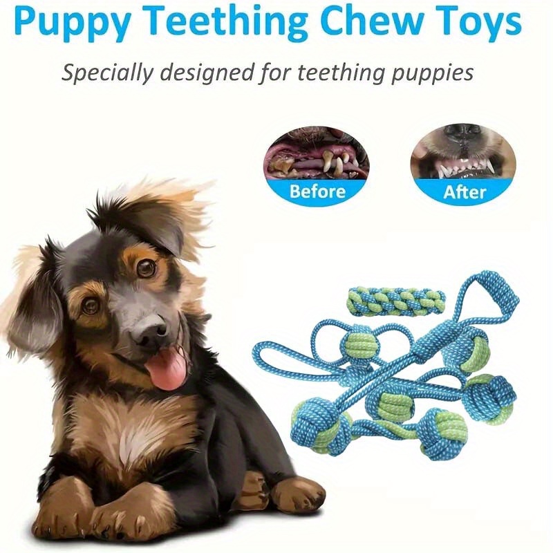 Набор из 7 интерактивных игруш – обзор и цена Dog Rope Toy Aggressive Chewers